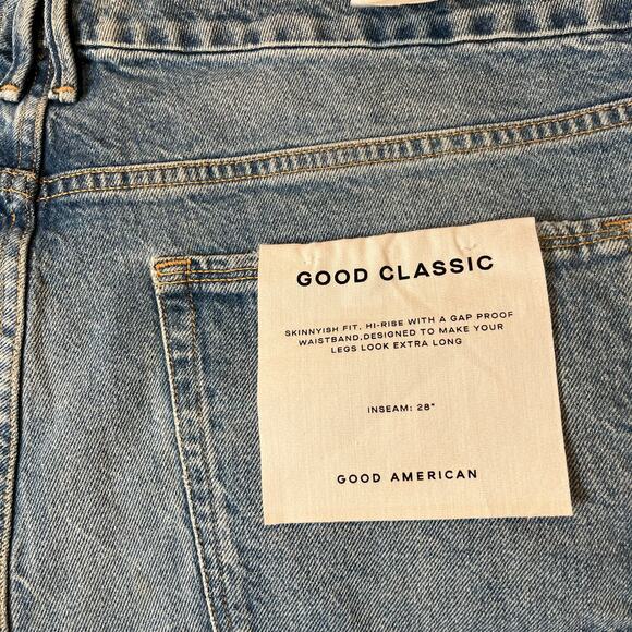 Good American Good Curve Skinny Crop Jeans Size 24 Plus Size Tummy Control New - Picture 7 of 9
